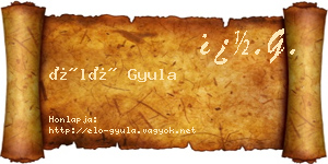 Élő Gyula névjegykártya